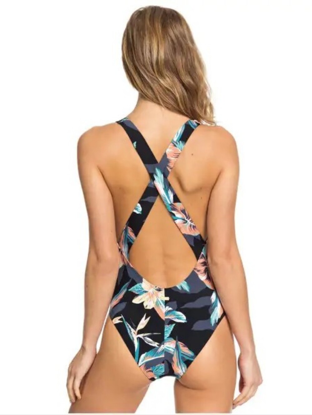 Roxy One Piece Swimsuit ANTHRACITE TROPICOCO Size Large - Picture 4 of 12